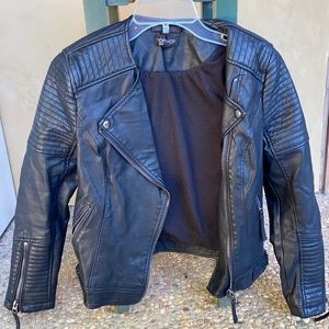 Black pleather Top Shop jacket